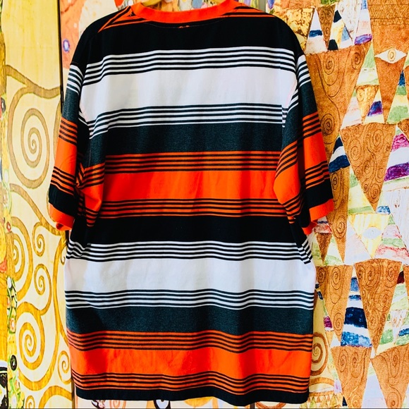 Red Ape short Sleeve V-Neck Stripes Men Chambray - Picture 4 of 6